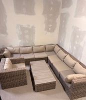 Grosse Rattan Lounge-Gruppe für den Garten und Terasse