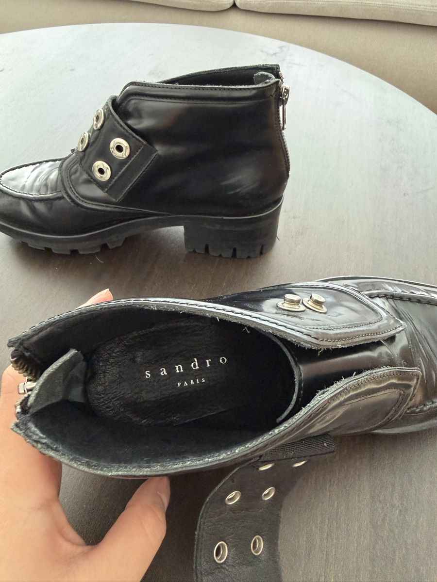 Scarpe da donna: Sandro Paris boots black leather perfect condition – Nuovo (secondo la descrizione) da Olten venduto da Solongoo 3