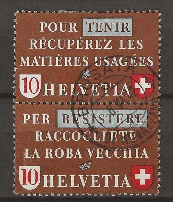 Tutti i francobolli: CHZ34e - Se tenant Z34e obl. – Usato da Trélex venduto da Phil_Albert