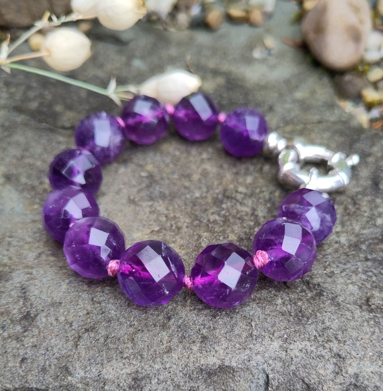 Bracciali & Braccialetti: Armband Amethyst Silber – Nuovo e nell'imballaggio originale da Lauperswil venduto da Naturhandwerk 2