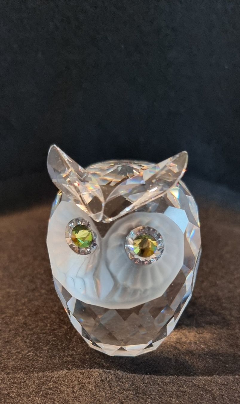 Swarovski Statuette: Swarovski Kristall  Eule Figur Geschenk  Sammler – Nuovo e nell'imballaggio originale da Meisterschwanden venduto da TiSiBu59