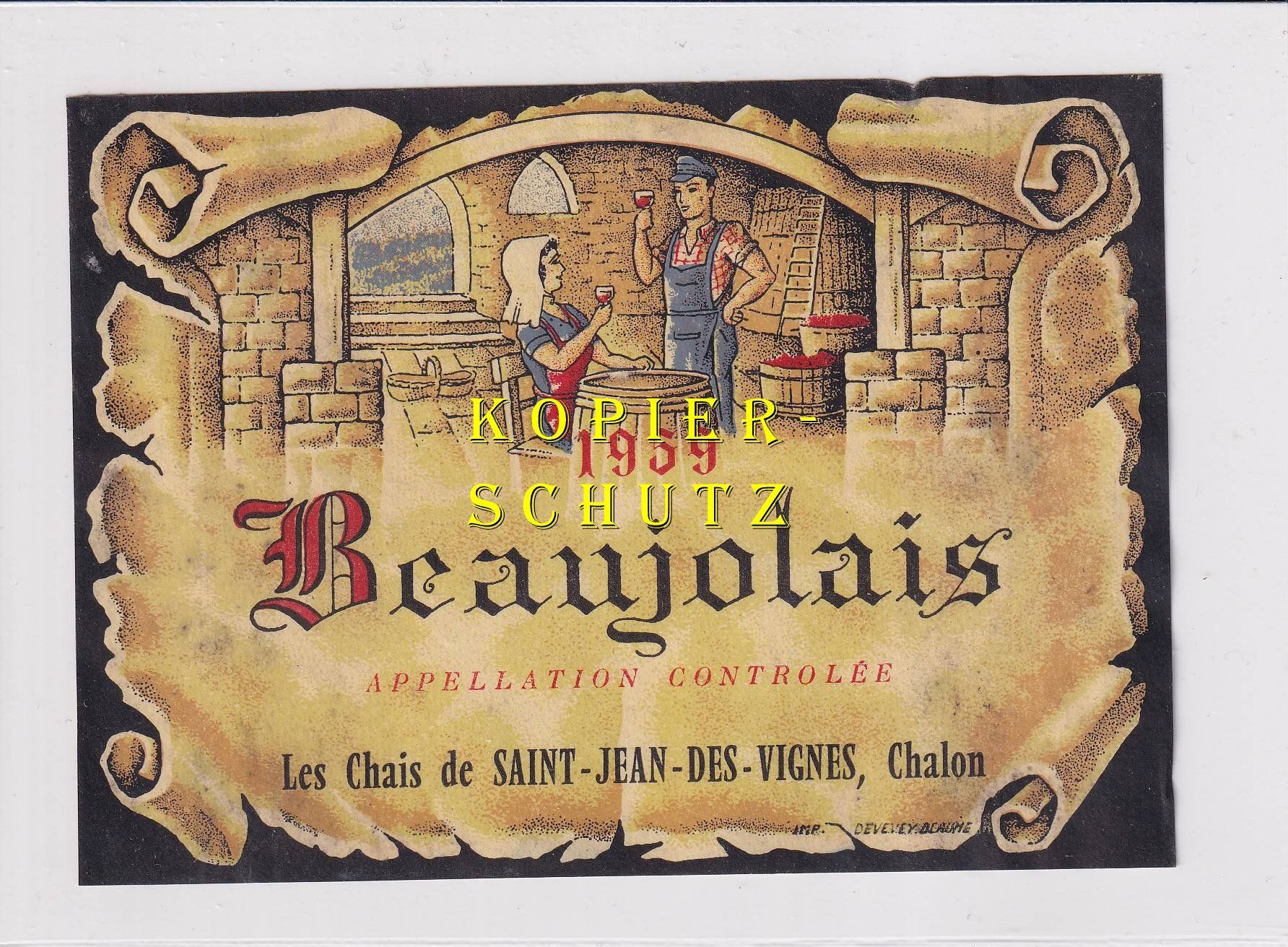 Carta: Etikette - Beaujolais 1959 /bd – Usato da Hombrechtikon venduto da Rudolf07