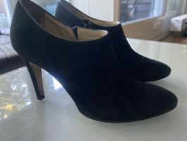 Bottines élégantes en daim noir, taille  38,5