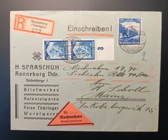 DR, Einschr./NN Firmen Brief Ronneburg - Mainz 1935