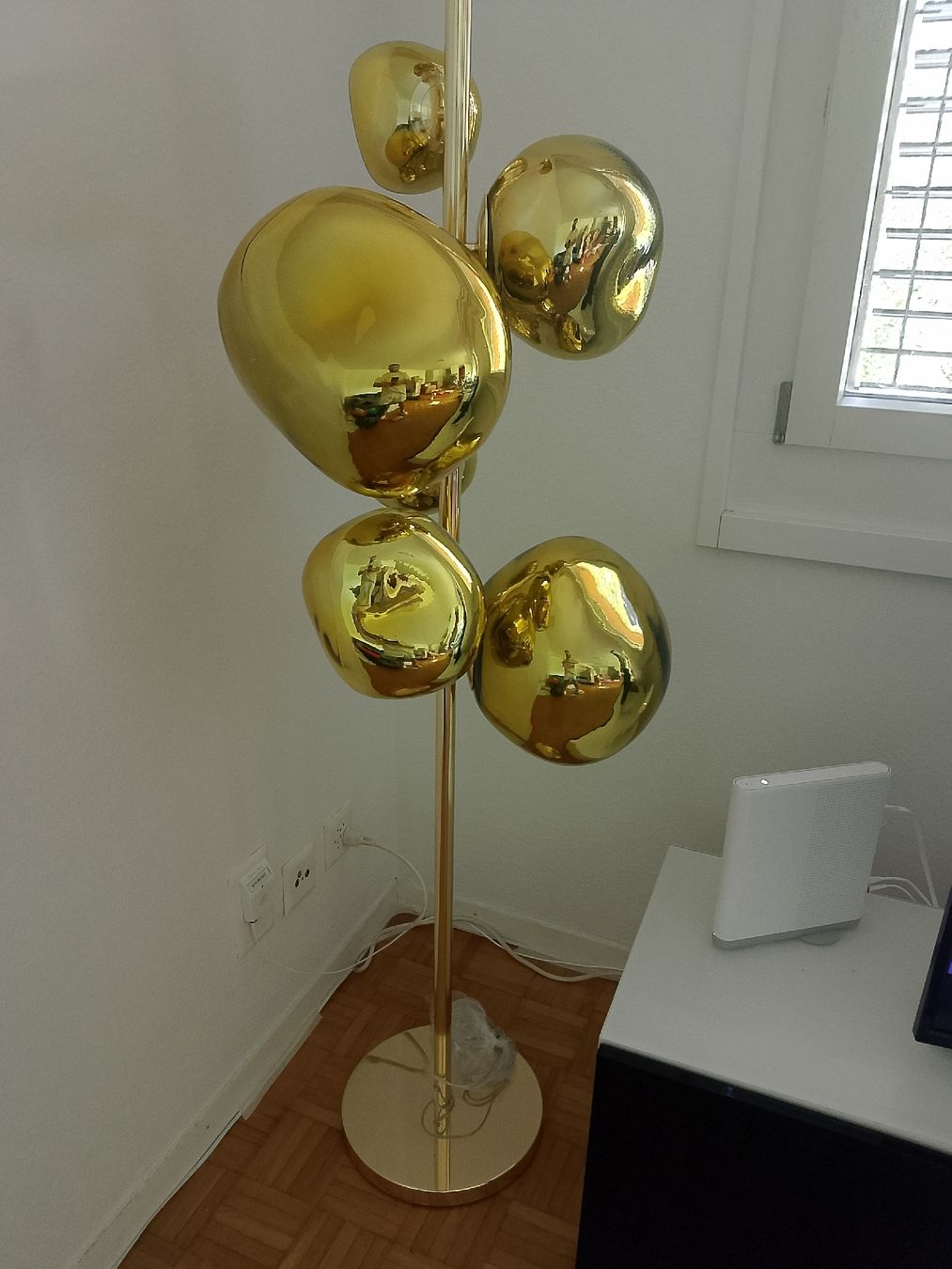 Lampade: Designer stehlampe Lampe gold – Nuovo (secondo la descrizione) da Unterengstringen venduto da Waldi1 1