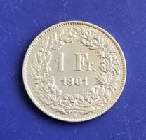 Schweiz 1 Fr. 1901 sehr gute Erhaltung rarer Jahrgang