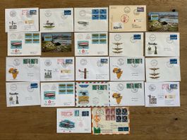 Schweiz - 22x Luftpost und Ballonpost FDC und Sonderbriefe