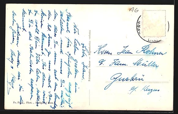 Cartoline postali: AK Wohlen /BE, Strassenpartie mit Kirche – Usato da Berlin venduto da bartko-reher 1
