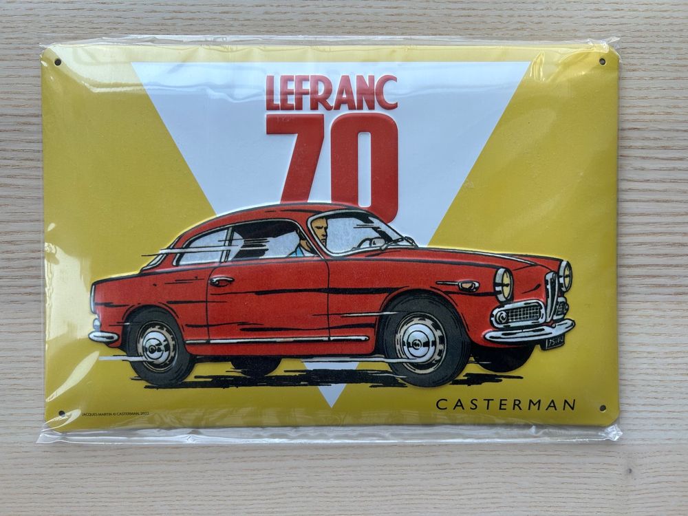Lefranc Bande dessinée 70 ans Plaque Emaillée Casterman Kaufen
