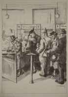 GELDSCHALTER, LITHOGRAPHIE CH. CLÉMENT, 40er JAHRE, PTT POST