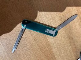 Älteres Victorinox Sackmesser mit Werbung Taschenmesser