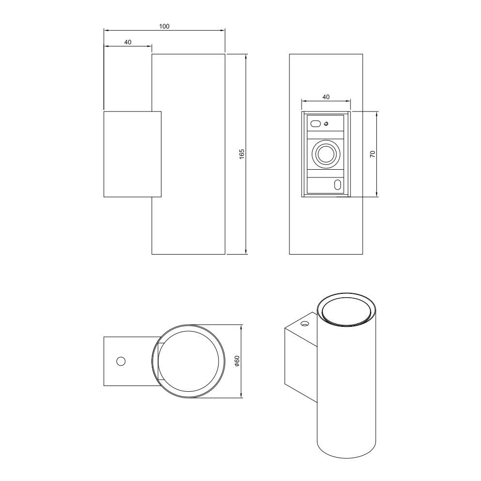 Lampade: Wandleuchte, Goldfarbig, 16 cm x 6 cm – Nuovo (secondo la descrizione) da Kreuzlingen venduto da Smart-Light 2