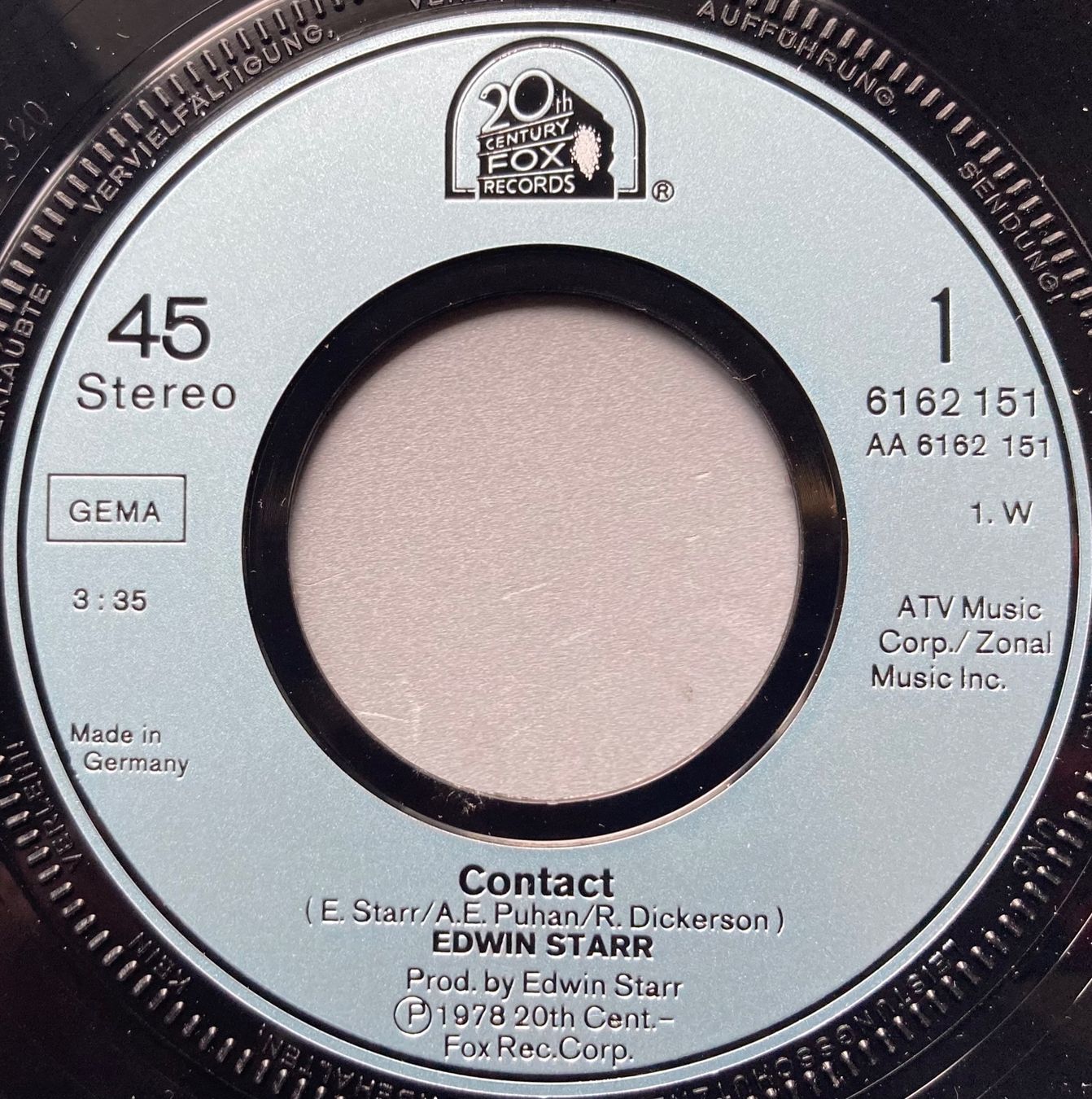Vinyles: EDWIN STARR - CONTACT – D'occasion à Poliez-Pittet par Newtown-Records 2