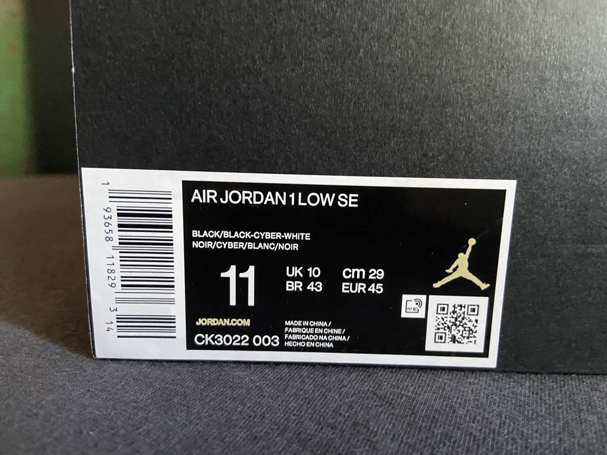 Jordan Scarpe da uomo: Air Jordan 1 Low SE Schwarz Cyber – Usato da Balsthal venduto da Sven.sch 7