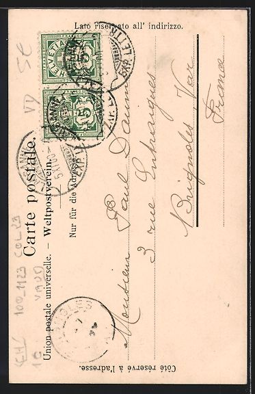 Cartoline postali: AK Lausanne, Strassenpartie, 1900 – Usato da Berlin venduto da bartko-reher 1