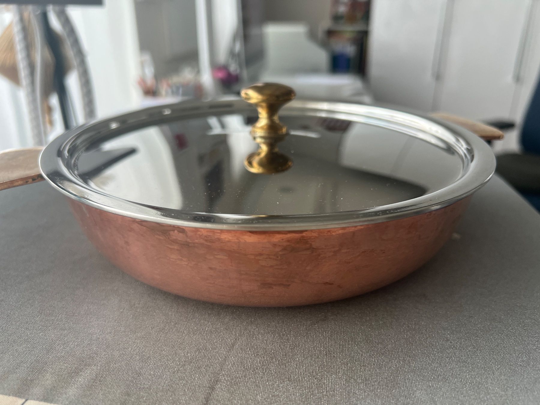 Padelle: Kupferpfanne mit Deckel, Manzoni – Usato da Adliswil venduto da RiBu