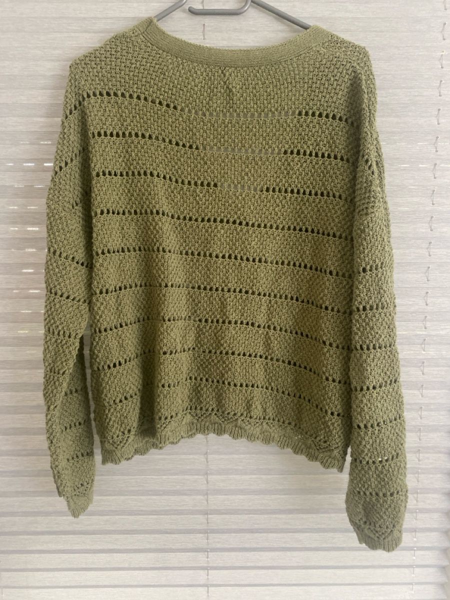 Gilet & Giacche senza maniche: Jaquette tricot col V en coton vert olive  – Usato da Granges VS venduto da avm_mj7b 1