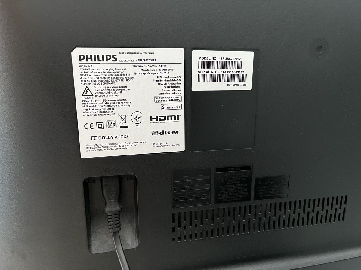 Philips Televisori: Philips 43 Zoll mit LED Ambilight – Usato da Zürich venduto da Ellatoto 2