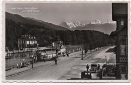THUN Bahnhofplatz - Oldtimer, Auto - Dampfschiff Beatus
