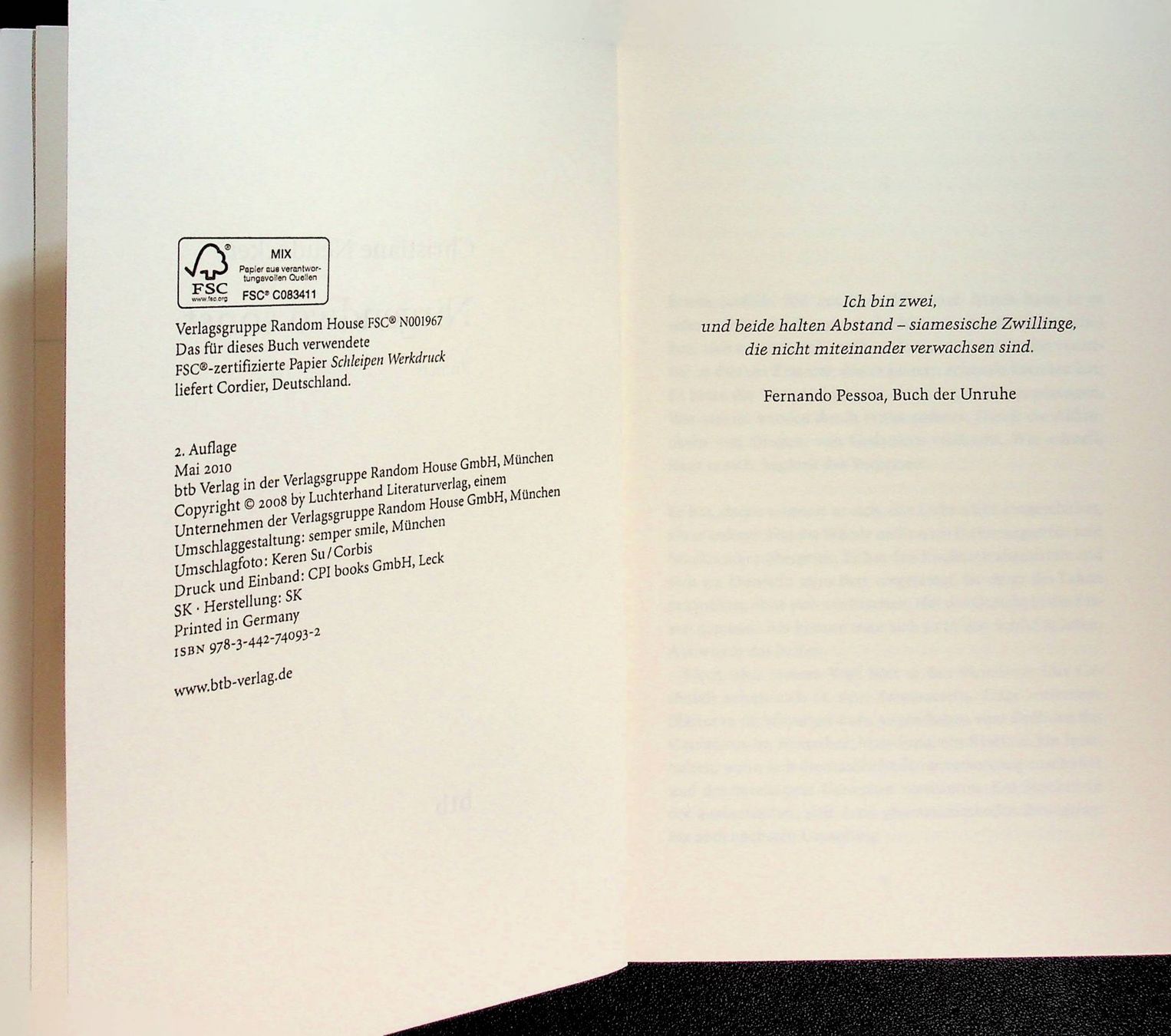 Libri: Christiane Neudecker Nirgendwo sonst btb 2. Aufl. 2010 – Usato da Reitnau venduto da Zaomir 3