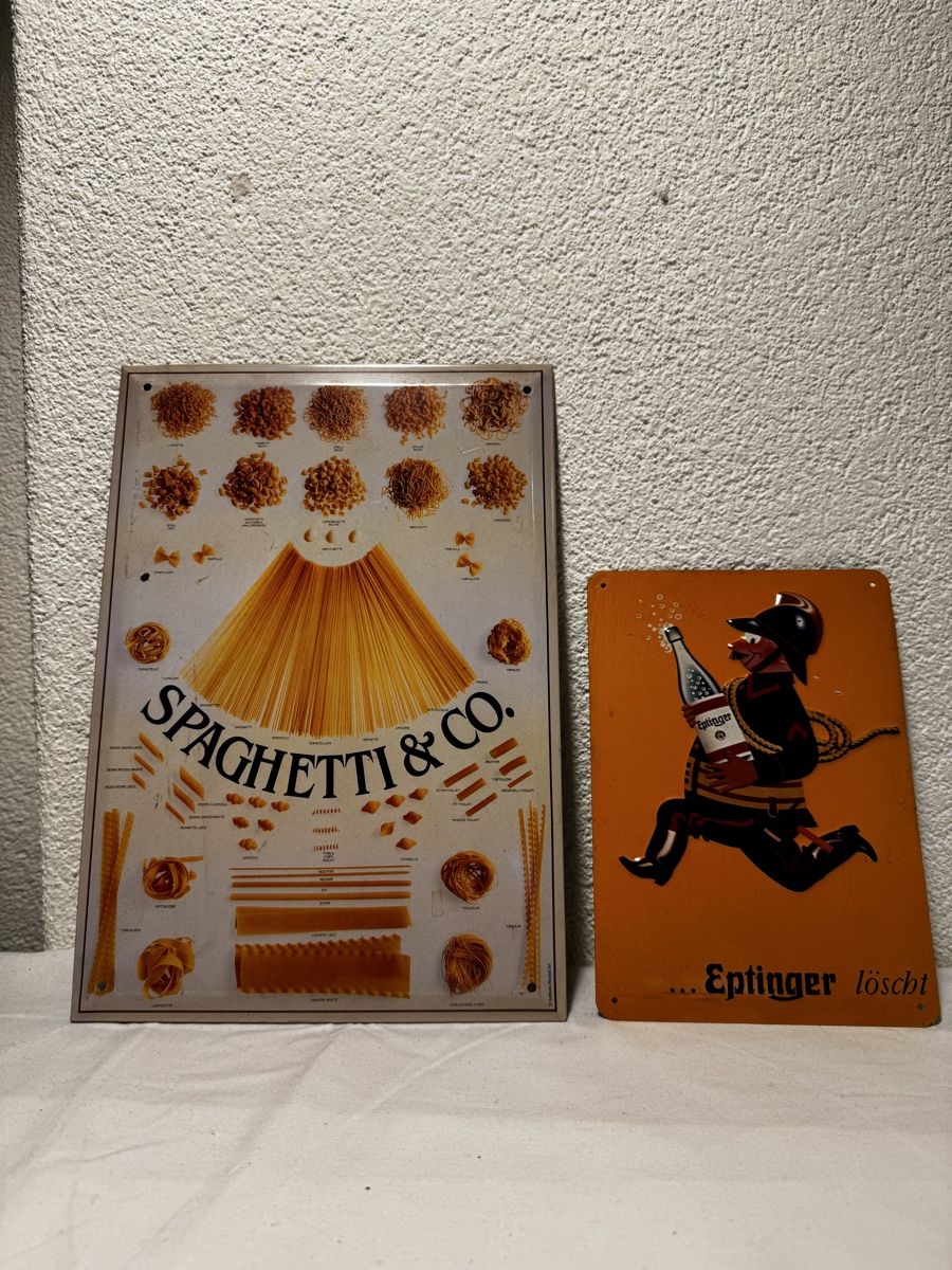 Insegne: 2er Set Vintage Blechschilder "Spaghetti“ & "Eptinger" – Usato da Stüsslingen venduto da leo_nzh6 4
