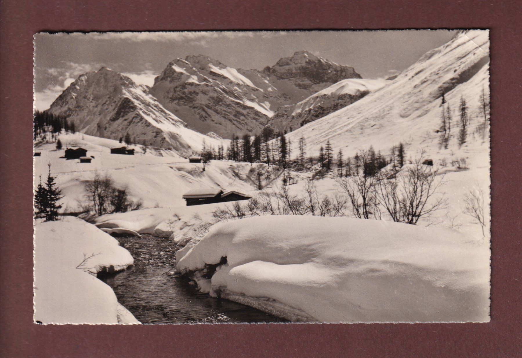 Ansichtskarten: Davos - SERTIGTAL - 1948 // kleiner Eckbug // – Gebraucht aus Pully von nicecards-shop