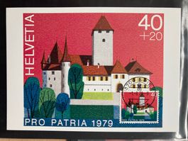 Schweiz 1979 Maximumkarte Pro Patria 40 Spiez 1.8.79