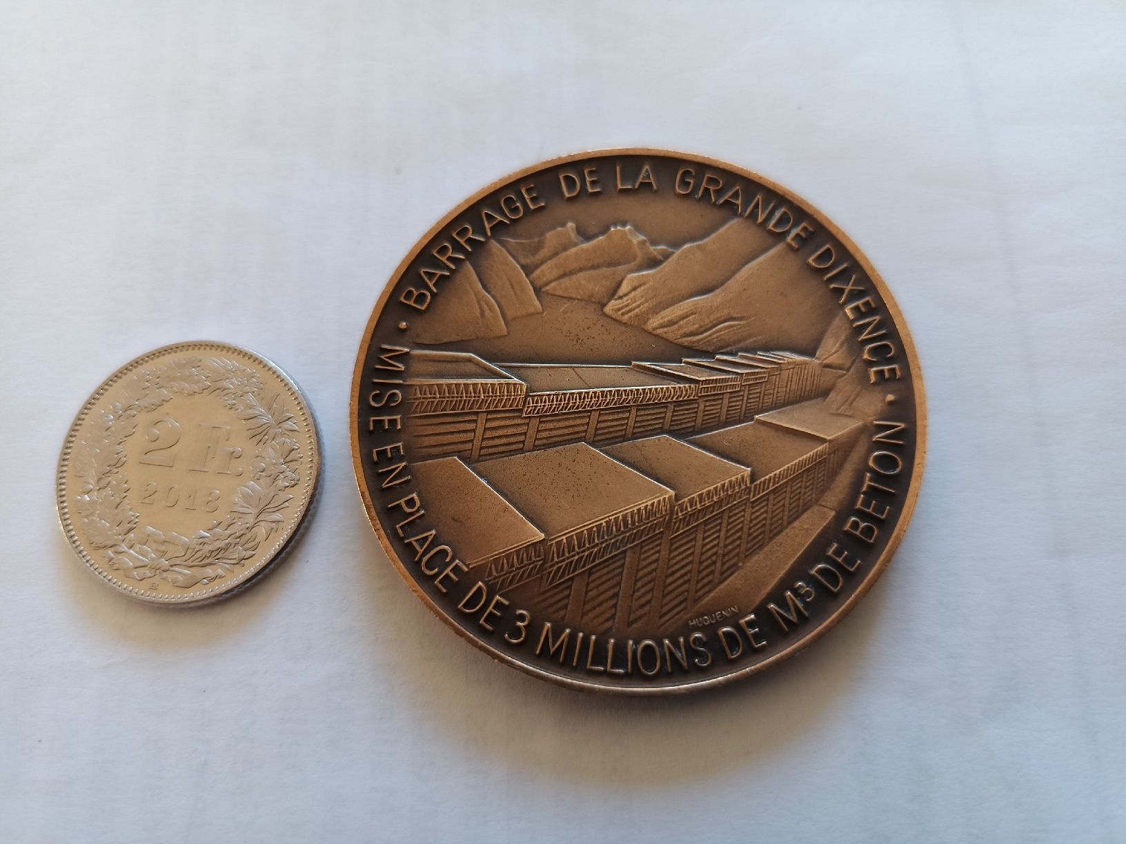 Medaglie: Médaille Barrage de la Grande Dixence 1957 .... – Usato da Bex venduto da Canouille