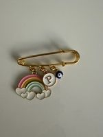Anstecknadel Regenbogen, Initiale "P" & Evil Eye