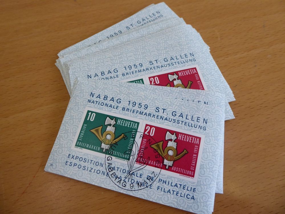 44 Stück NABAG Blocks 1959 St. Gallen (Gebraucht) in Rothrist für CHF 1 ...