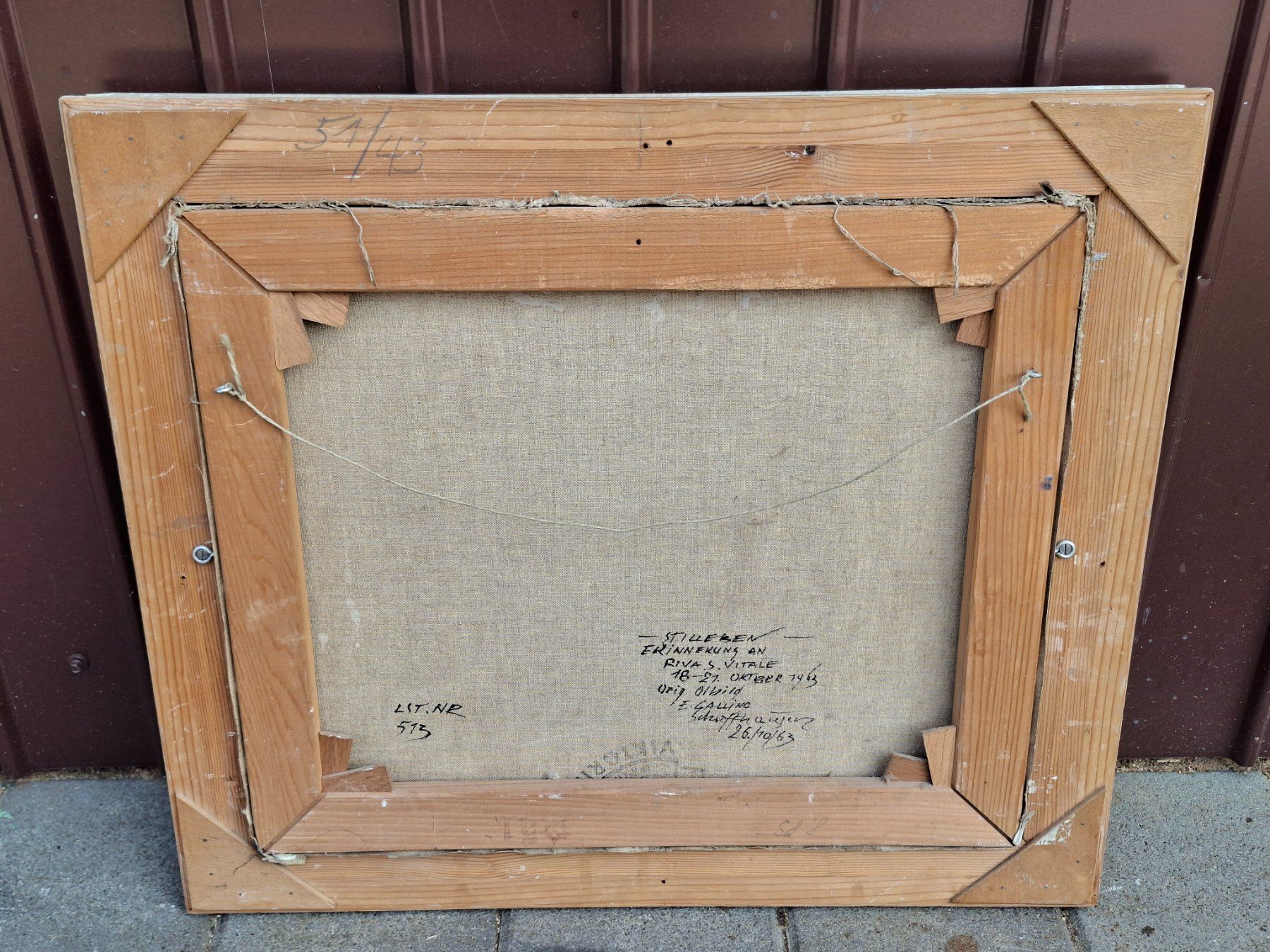 Dipinti: Original Ölgemälde "Stilleben" von E. Gallino, 1963, Top! – Usato da Schaffhausen venduto da meteor7 5