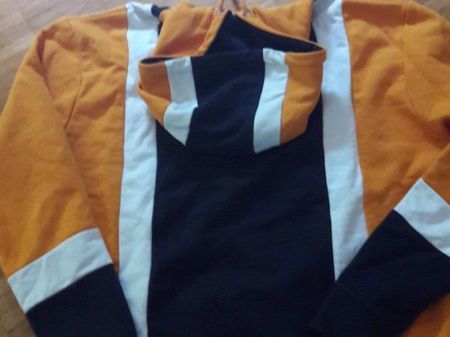 Kapuzenpulli KARL KANI Orange/Blau - M