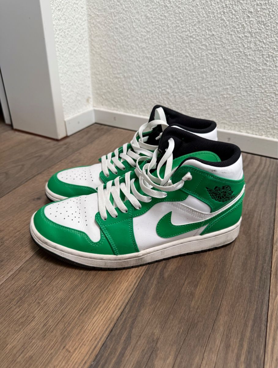Jordan Scarpe da uomo: Jordans mid grün weiss – Usato da Teufen AR venduto da Pusteblume31 1
