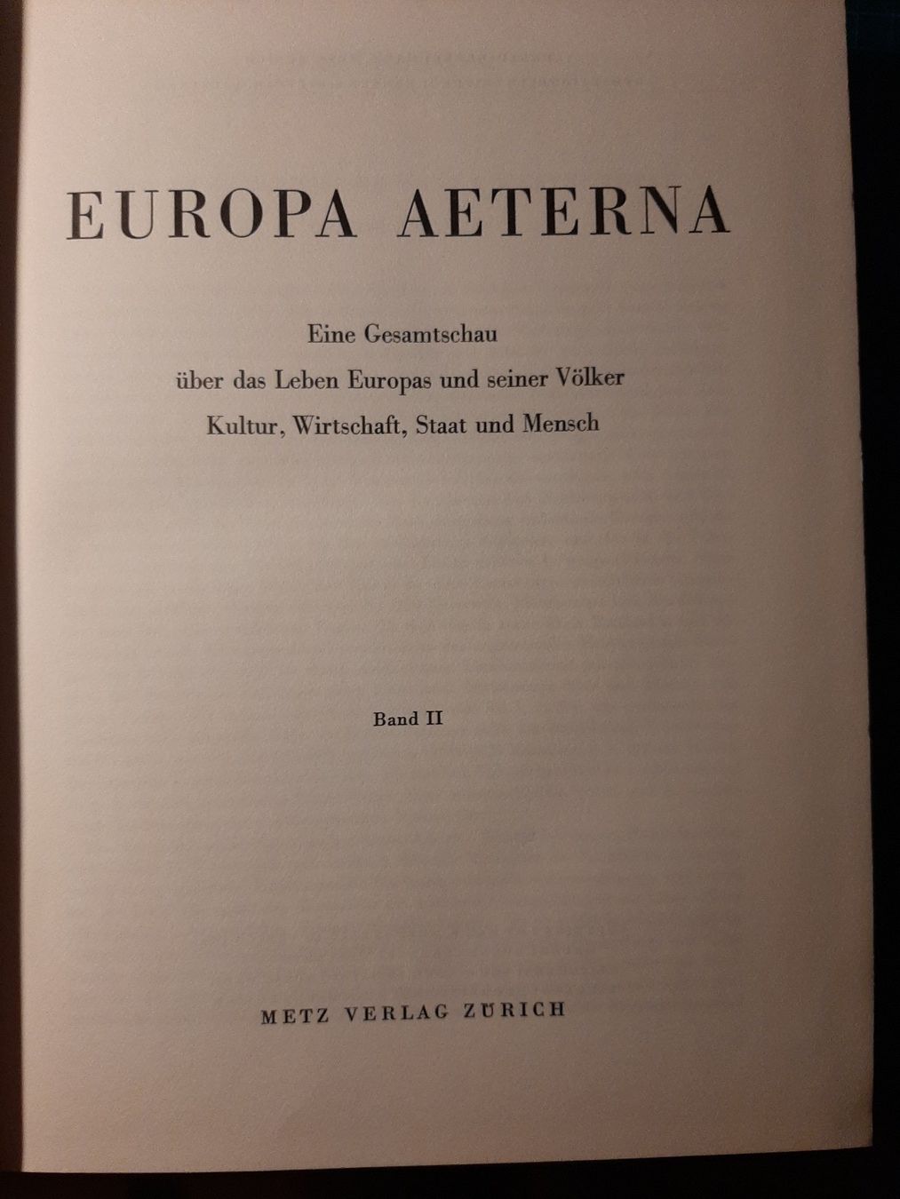 Libri: Europa Aeterna, Band II – Usato da Basel venduto da kouki51 1