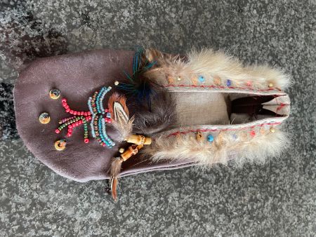 Indigener Artefakt, Mokassin. Ureinwohner USA