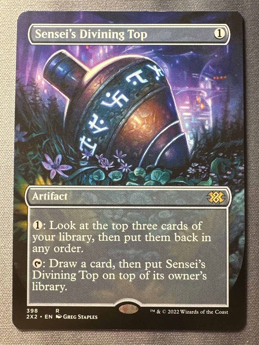 Magic The Gathering Sammelbilder & Trading cards: Sensei’s Divining Top Variant 398 Double Masters 2022 – Neu (gemäss Beschreibung) aus Windlach von