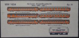 LS Models 1604 SBB IRIS Zürich-Brüssel 6er Set Neu OVP