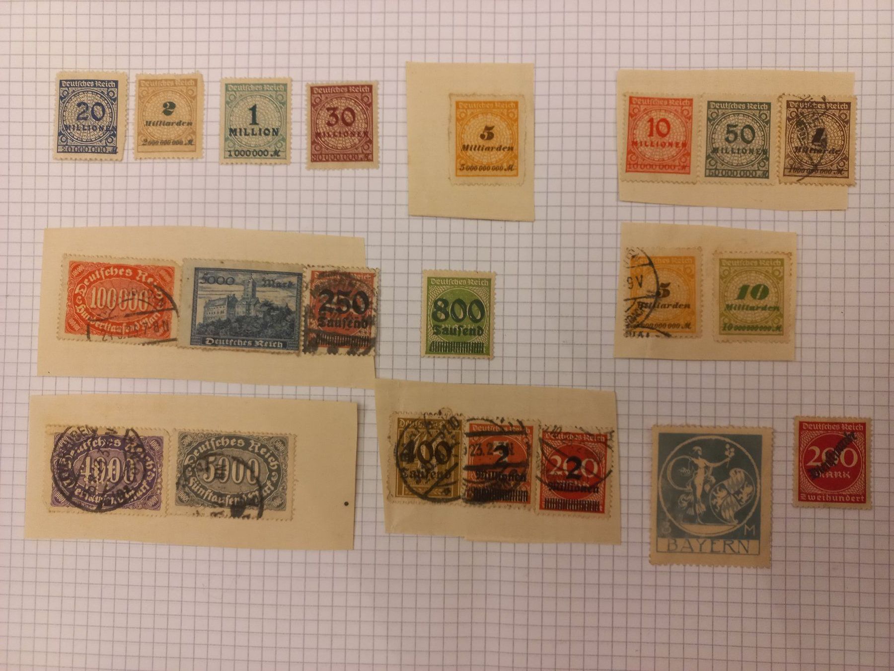 Tous les timbres: 21 BRIEFMARKEN DEUTSCHES REICH SORTIERT – D'occasion à Lugano par Montarina