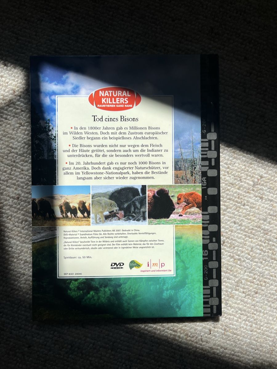 Tutti i DVDs: Tod eines Bisons - Natural Killers DVD – Usato da Rütihof venduto da liv_k2bp 2