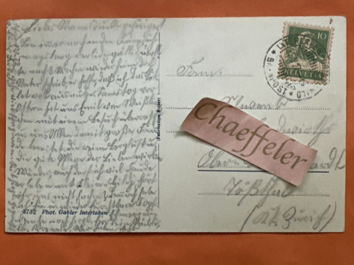 Cartes postales: Ansichtskarte Grindelwald Eisgrotte gelaufen 1927 – D'occasion à Zürich par Chaeffeler 1