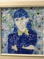 Gemälde Impressionismus ”Mädchen mit blauem Haar” Cuno Amiet