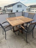 Massiver Teakholzgartentisch inkl. Stühle