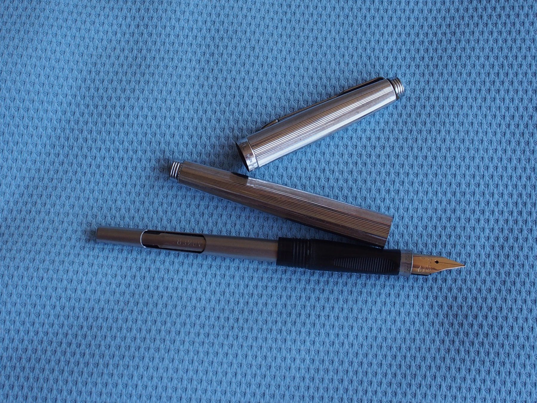 Waterman Stifte & Marker: PARKER 75, argent rayé. 1980- – Gebraucht aus Meyrin von SRemka 8