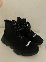 BALENCIAGA Speed Trainer Logo Print Black/White Gr. 41