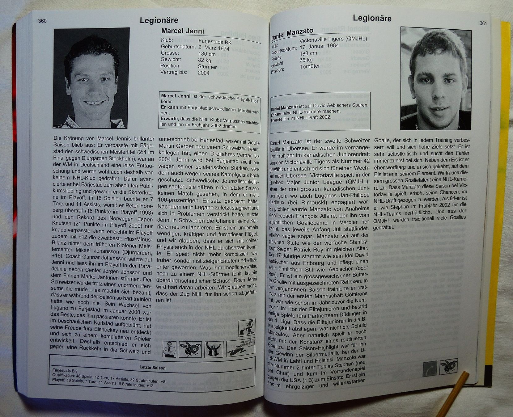 Libri: Eishockey Stars '97  / '99 / '01 / '02 – Usato da Niederried b. Kallnach venduto da hanatim 7