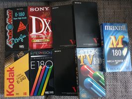 VHS Kassetten 9 St leer