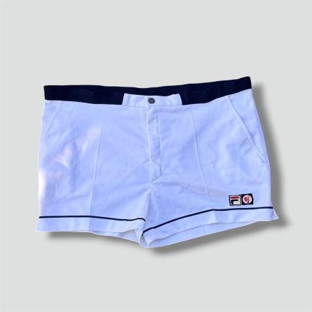 Fila sportswear white tennis-shorts vintage L