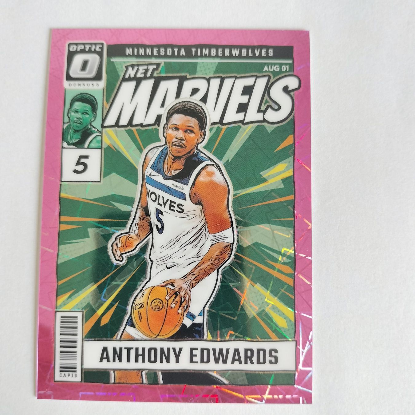 Panini Carte collezionabili: Anthony Edwards Optic Net Marvels Pink Velocity /79 #3 – Nuovo (secondo la descrizione) da Bern venduto da SportsMemos 2