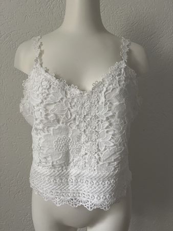 Elegantes Häkeltop Weiss Gr. L  Boho chic