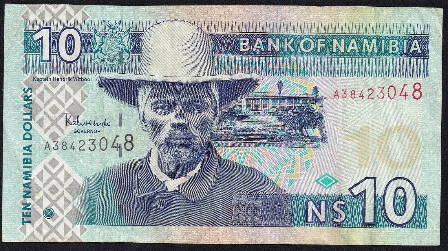 Billets de banque: Namibia 10 Dollars 2001 – D'occasion à Brugg AG par banknoten_muesli